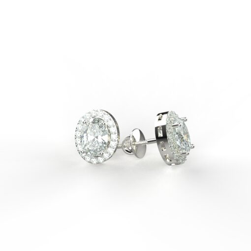 Avarta Jewellery 92.5 Sterling Silver Solitaire Studs Earrings With American Diamonds For Girls & Women