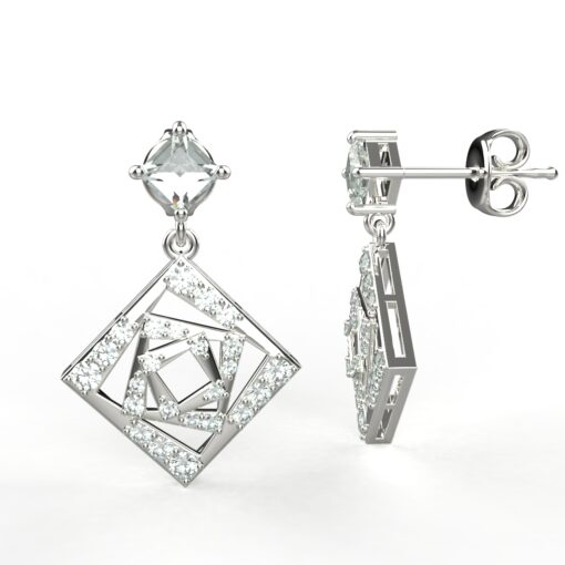 Avarta Jewellery 92.5 Sterling Silver Earrings With American Diamonds for Girls & Women