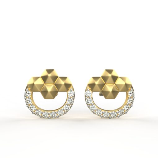 Avarta Jewellery 18K Hallmarked Gold Certified Diamond Studs Earring For Kids, Girls & Women