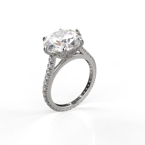 Avarta Jewellery Sterling Silver 3.80 Carat Solitaire Ring For Girls & Women
