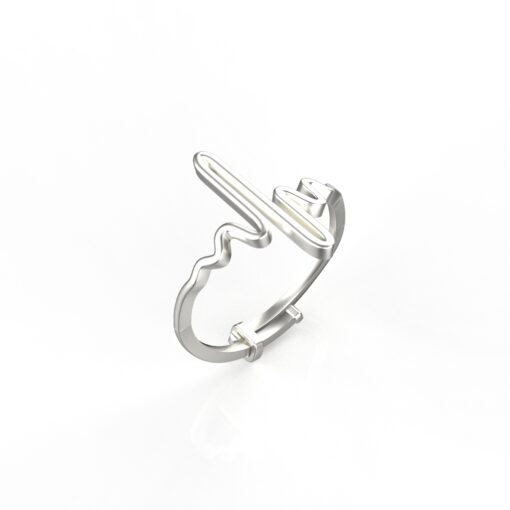 Avarta Sterling Silver Life Line Resizable Ring