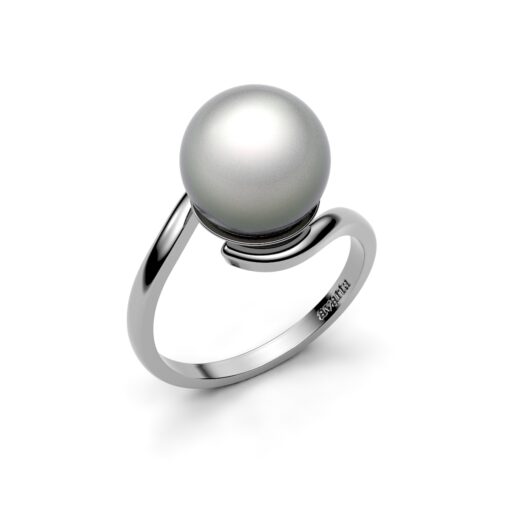 Avarta Sterling Silver Synthetic Pearl Ring