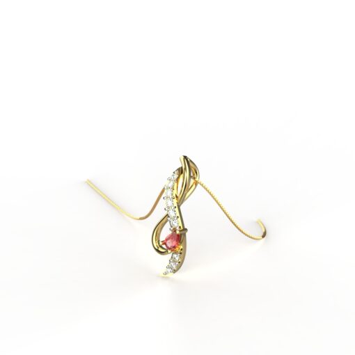 Avarta Jewellery 18k Gold Dazzling Pendant For Girls & Women