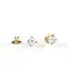 18k Gold 10 Cents Solitaire