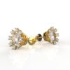 2 Carat Solitaire Sunflower Stud Earring