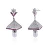 Sterling Silver Ruby Jhumki