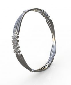 Silver Bangle In Wire Design