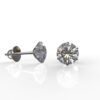 1 Carat Moissanite Solitaire Stud Earrings