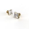 Moissanite Princess Cut Stud Earrings