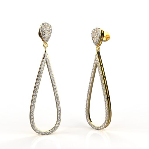 Moissanite Diamond Dangler Earrings