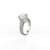 18K White Gold Engagement Cocktail Ring With Moissanite