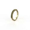 Gold Emerald Eternity Band