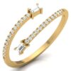 18K Gold Diamond Resizable Ring