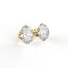 2 Carat Oval Moissanite Stud