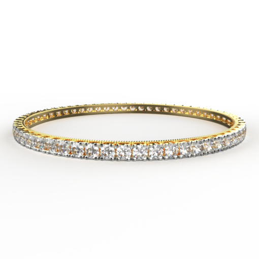 Gold Running Diamond Bangle