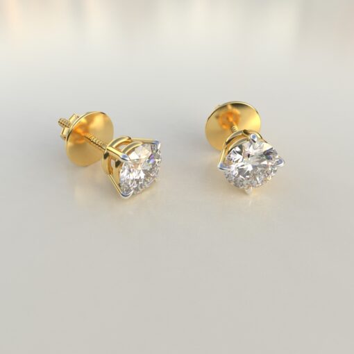 50 Cents Each Lab Grown Diamond Earrings