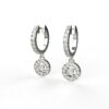 14k White Gold Moissanite Dangler