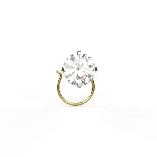 14k Gold 1 Carat Moissanite Nosepin