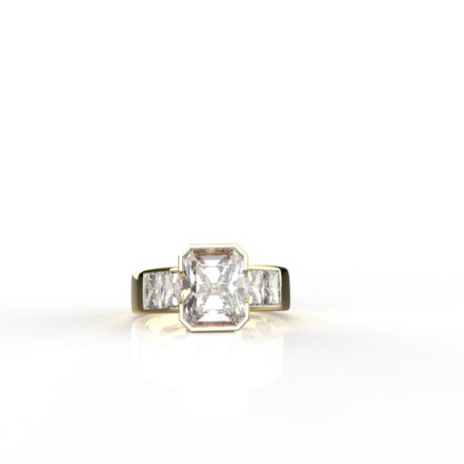 Avarta Jewellery Exclusive 14k Gold Ring with 5 Mesmerizing Moissanites