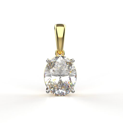 Avarta Jewellery Oval Cut Lab Grown Diamond Solitaire Pendant