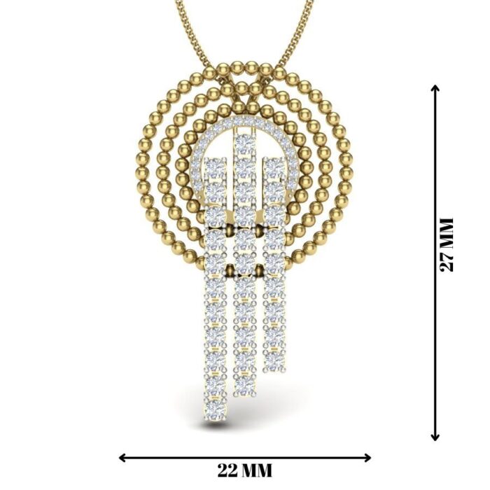 Avarta Jewellery Falling Lines Lab Grown Diamond Pendant - Image 2
