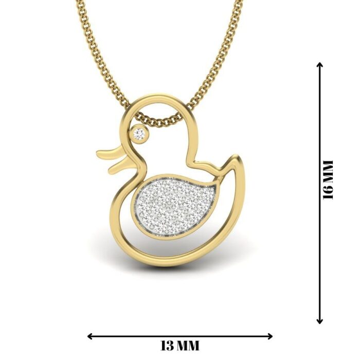Avarta Jewellery Dazzling Baby Duck Lab Grown Diamond Pendant - Image 2