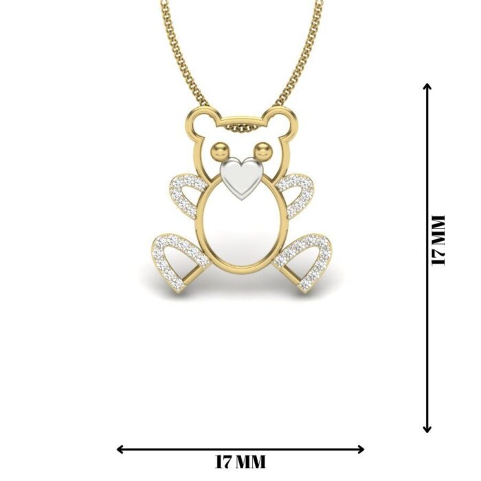 Avarta Jewellery Little Teddy Lab Grown Diamond Pendant - Image 2