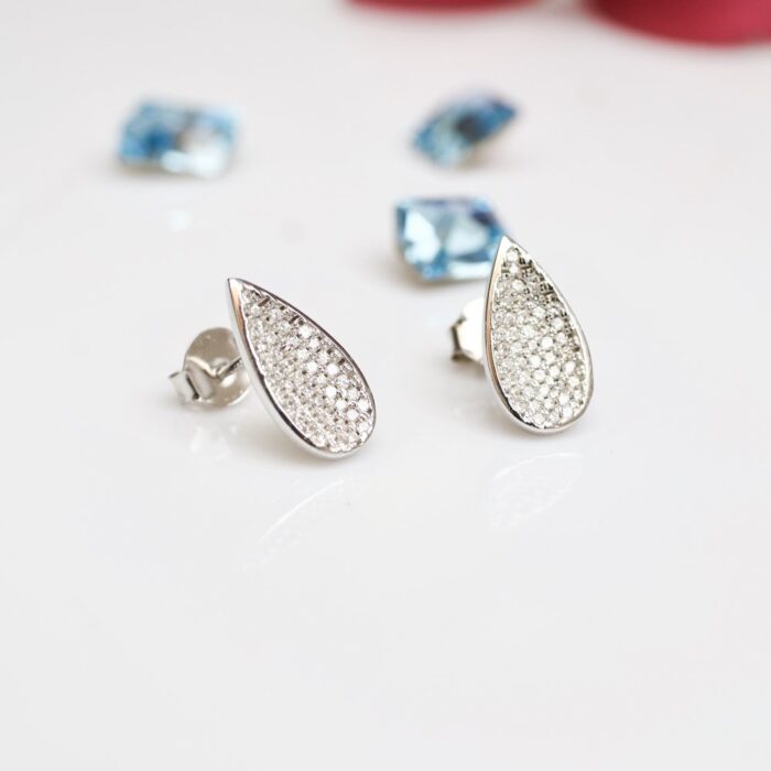 Avarta Jewellery 925 Sterling Silver Stud Earring With Cubic Zirconia For Women & Girls - Image 3