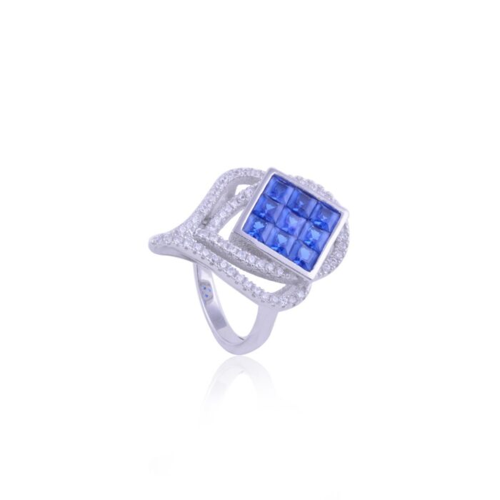 Avarta Jewellery Sterling Silver Blue Sapphire Pendant Set With Chain - Image 4