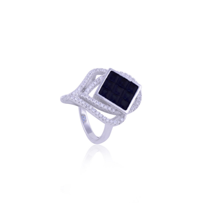 Avarta Jewellery Sterling Silver Black Pendant Set With Chain - Image 5