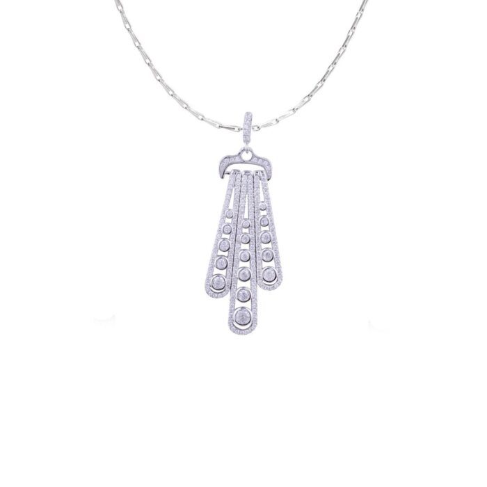 Avarta Jewellery Sterling Silver Embracing Pendant Set With Chain & Ring - Image 3