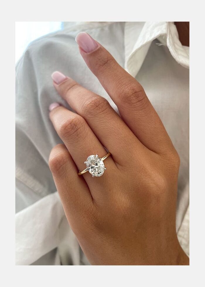 Avarta Jewellery 2.50 Carat Oval Solitaire Ring With Lab Diamonds - Image 2