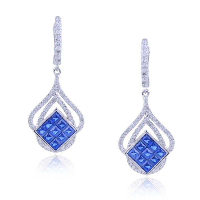 Avarta Jewellery Sterling Silver Blue Sapphire Pendant Set With Chain - Image 3