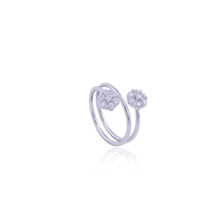 Avarta Jewellery Sterling Silver Gladsome Long Dangling Pendant Set With Chain & Ring - Image 4