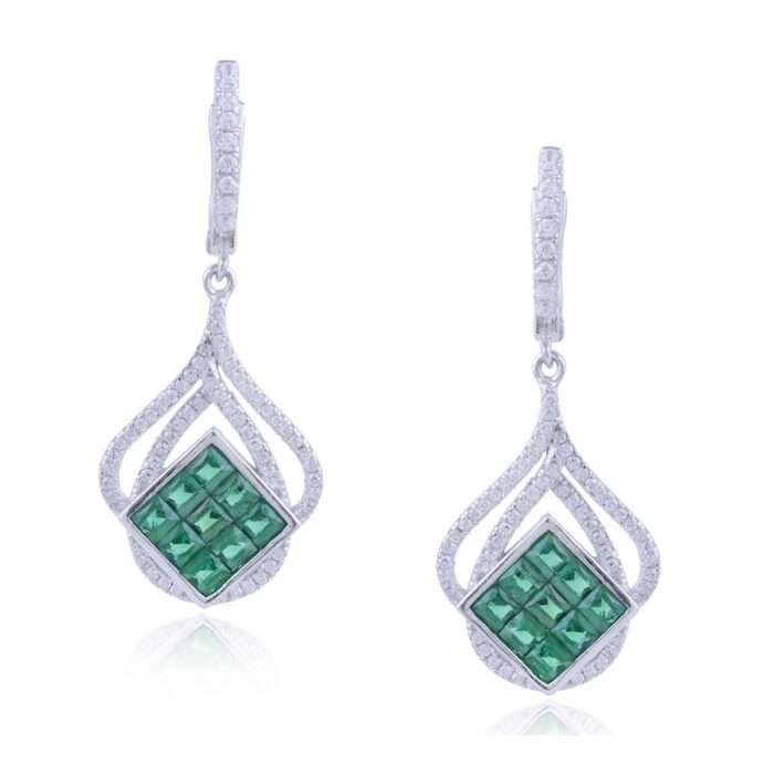 Avarta Jewellery Sterling Silver Emerald Pendant Set With Chain - Image 4