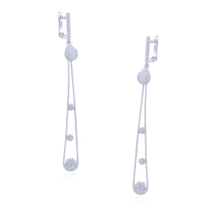 Avarta Jewellery Sterling Silver Gladsome Long Dangling Pendant Set With Chain & Ring - Image 3