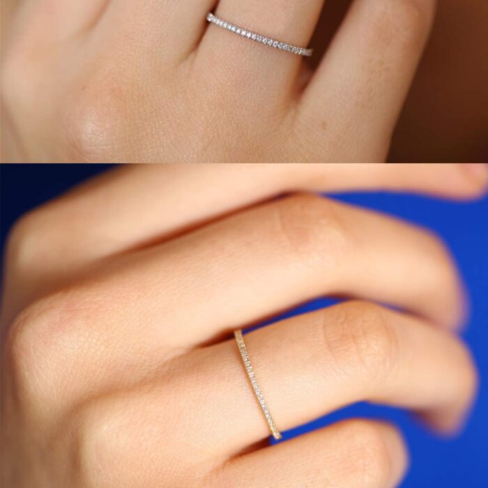Avarta 18K Gold Moissanite Eternity Ring - Image 6