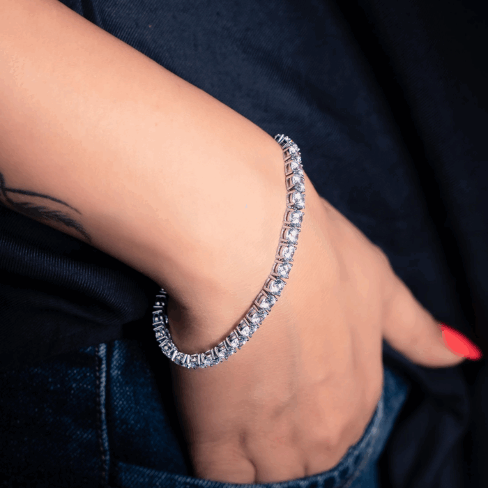 Avarta Jewellery 92.5 Sterling Silver 50 Cents Each Tennis Bracelet for Girls & Women - Image 10