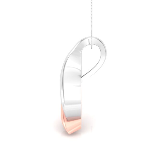 Avarta Jewellery Dual Tone Solitaire Pendant With Lab Grown Diamond - Image 4