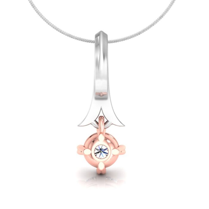 Avarta Jewellery Dual Tone Solitaire Pendant - Image 3