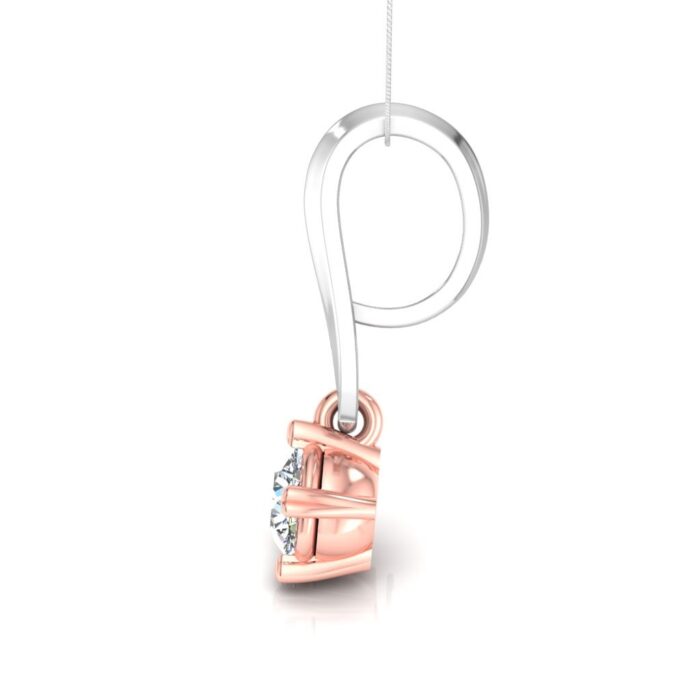 Avarta Jewellery Dual Tone Solitaire Pendant - Image 4