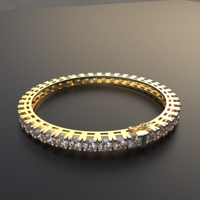 Avarta Jewellery 92.5 Sterling Silver 50 Cents Diamond Bangle - Single Pcs - Image 2