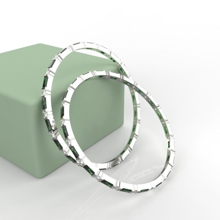 Avarta Jewellery Gold Diamond Gemstone Bangle - Image 4