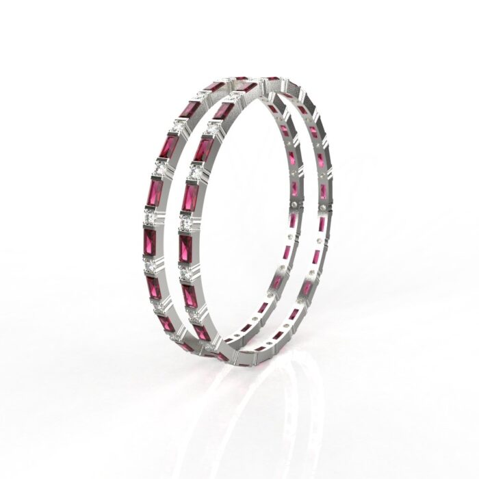 Avarta Jewellery Gold Diamond Gemstone Bangle - Image 7