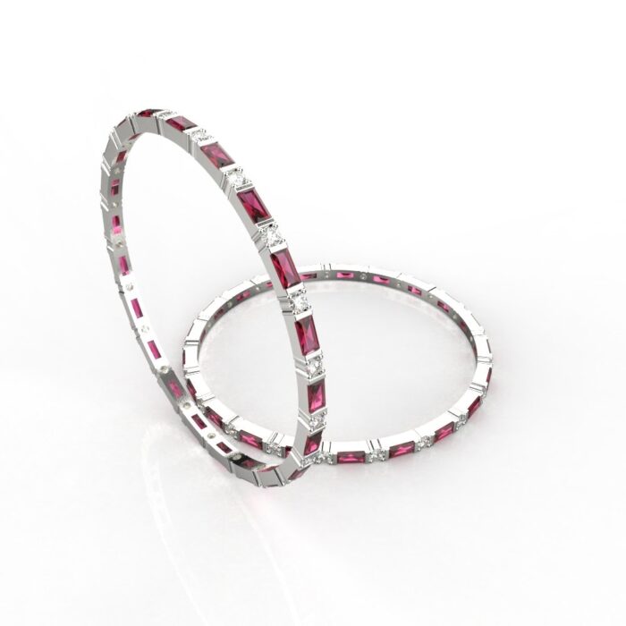 Avarta Jewellery Gold Diamond Gemstone Bangle - Image 8