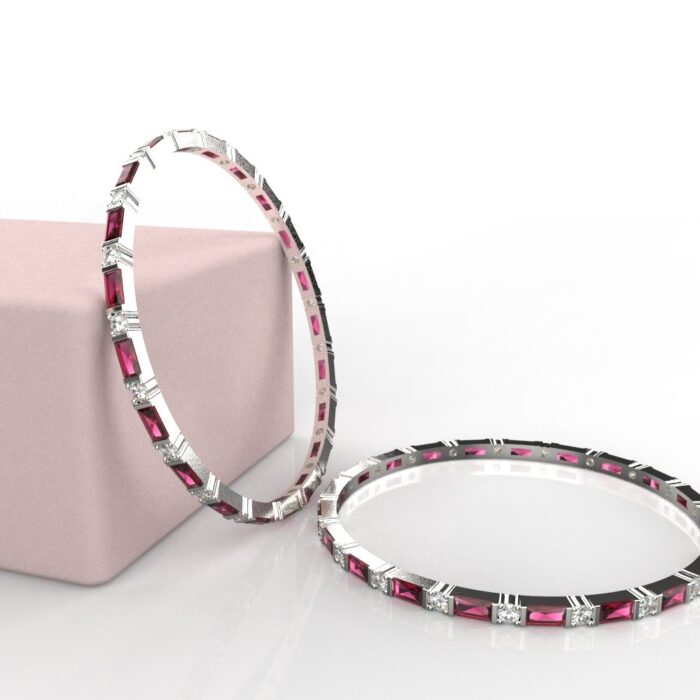 Avarta Jewellery Gold Diamond Gemstone Bangle - Image 10