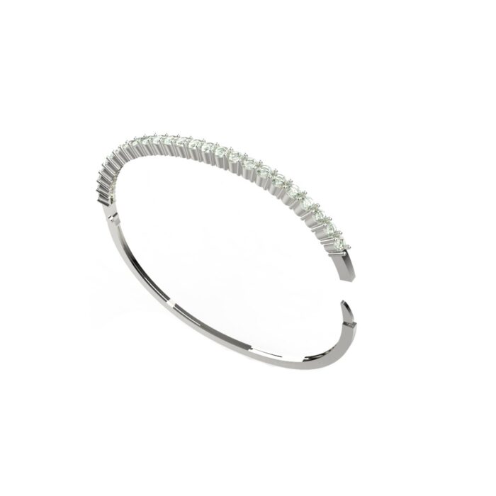 Avarta Sterling Silver American Diamond Kada or Hand Cuff