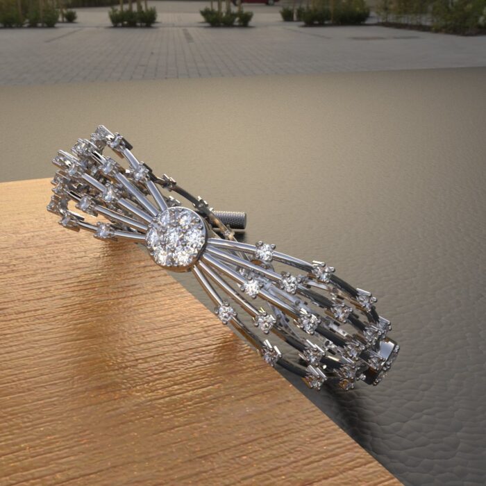 Avarta Jewellery 92.5 Sterling Silver American Diamond Bangle For Girls & Women - Image 4