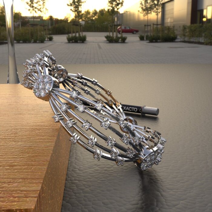 Avarta Jewellery 92.5 Sterling Silver American Diamond Bangle For Girls & Women - Image 5