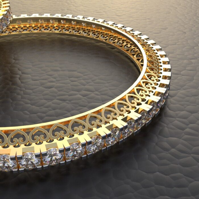 Avarta Jewellery 15 Cents Line Diamond Bangle with Lab Grown Diamonds - Image 3